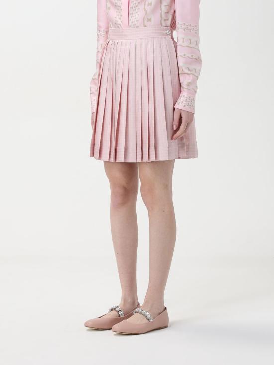 25FW 베르사체 미디 스커트 10008291A13367 5PC60 Pink - VERSACE