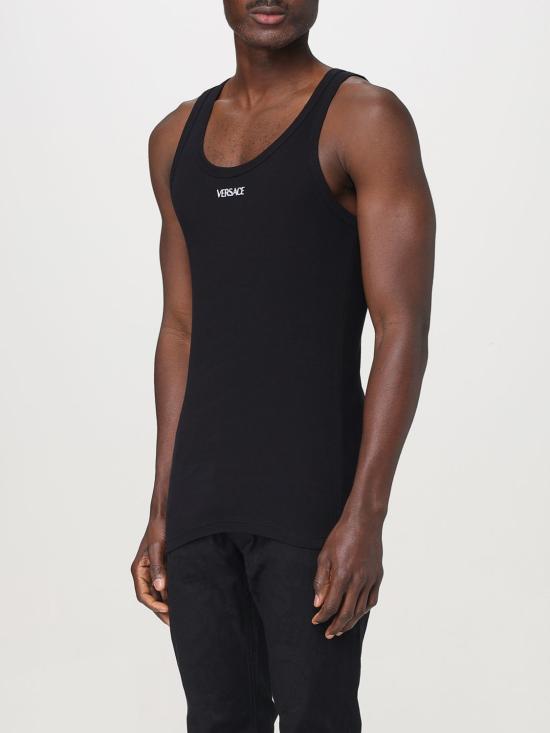 25FW 베르사체 민소매 티셔츠 10131251A09410 1B000 Black - VERSACE