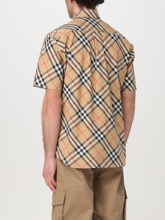 25FW 버버리 체크 반팔 셔츠  8087637 Beige - BURBERRY
