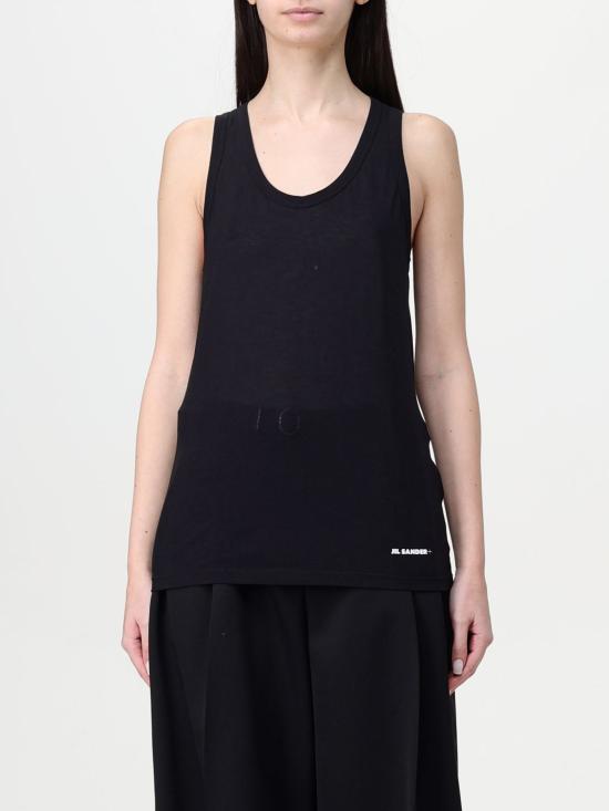 25FW 질샌더 민소매 티셔츠 J40NL0114J45031 001 Black