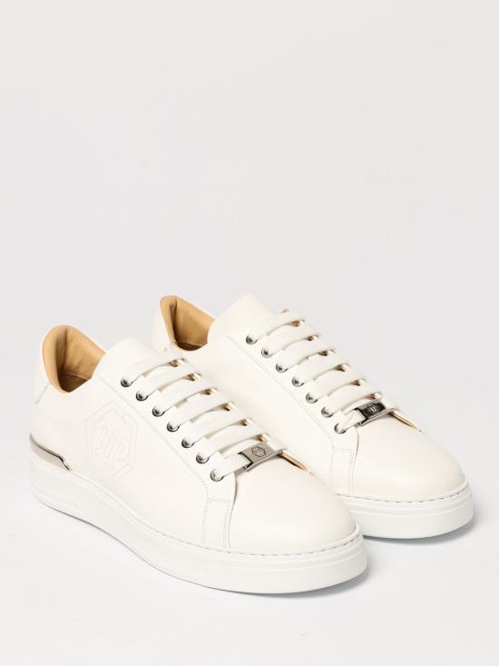 25FW 필립 플레인 뮬/슬리퍼 SAESUSC0692PLE075N 02 White - PHILIPP PLEIN