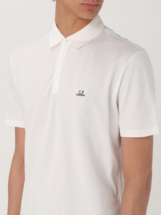25FW 씨피 컴퍼니 폴로 티셔츠 18CMPL165A005263W 103 White - C.P. COMPANY