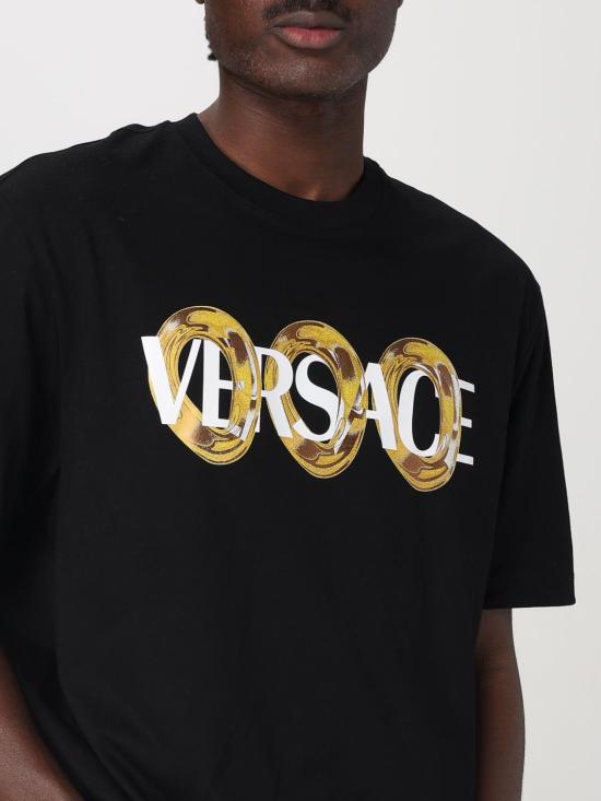 25FW 베르사체 반팔 티셔츠 10133021A13401 2B510 Black - VERSACE