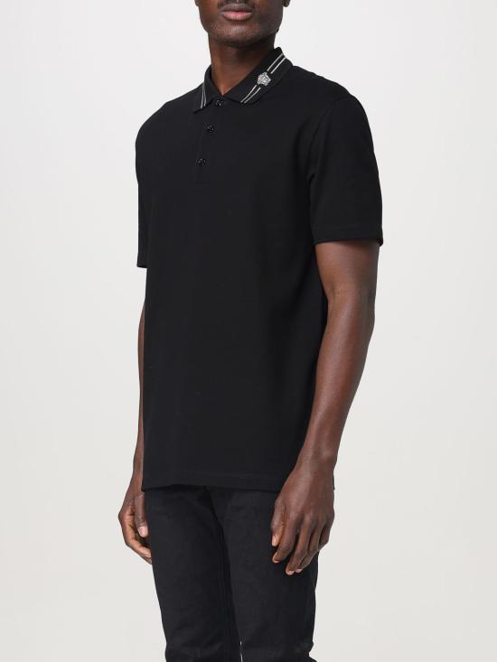 25FW 베르사체 폴로 티셔츠 10139061A13463 1B000 Black - VERSACE
