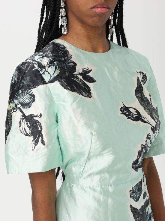 25SS 에르뎀 롱 원피스 PS25D27WVTS VIOLETTA ETCHING DUCK EGG Mint - ERDEM