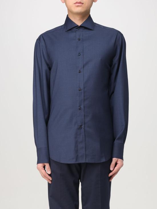 25SS 브루넬로 쿠치넬리 긴팔 셔츠 MM6701718 C045 Blue