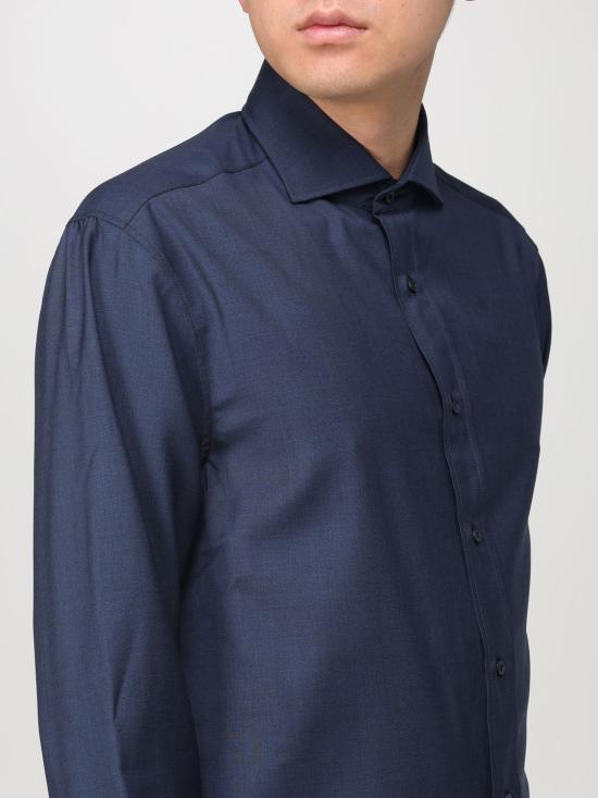 25SS 브루넬로 쿠치넬리 긴팔 셔츠 MM6701718 C045 Blue - BRUNELLO CUCINELLI