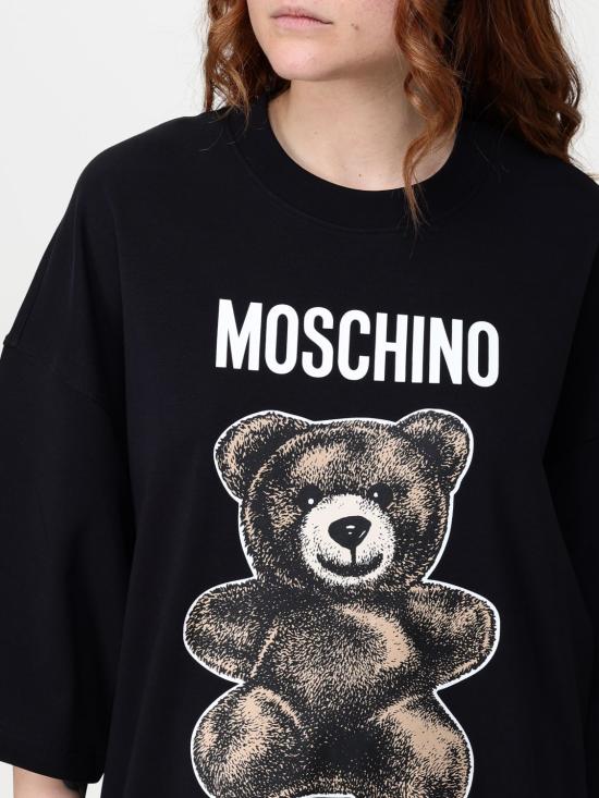 25SS 모스키노 미디 원피스 04350542 1555 Black - MOSCHINO