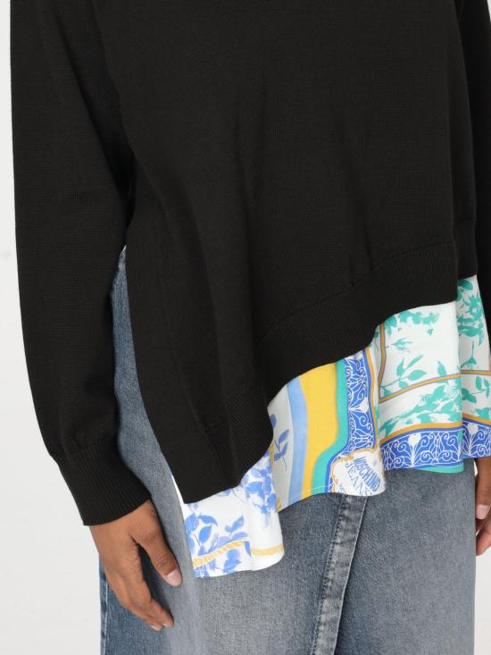 25SS 모스키노 긴팔 티셔츠 09183704 1555 Black - MOSCHINO