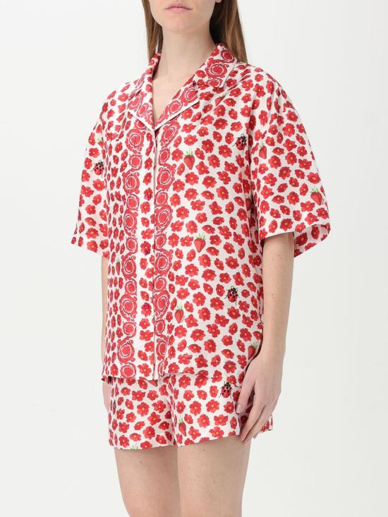 25FW 베르사체 블라우스 10189281A13640 5W690 Red - VERSACE