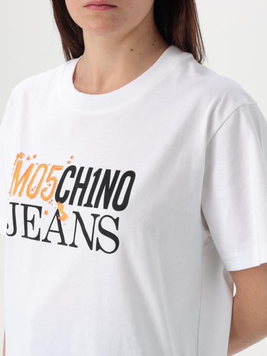 25FW 모스키노 반팔 티셔츠 07123732 1001 White - MOSCHINO