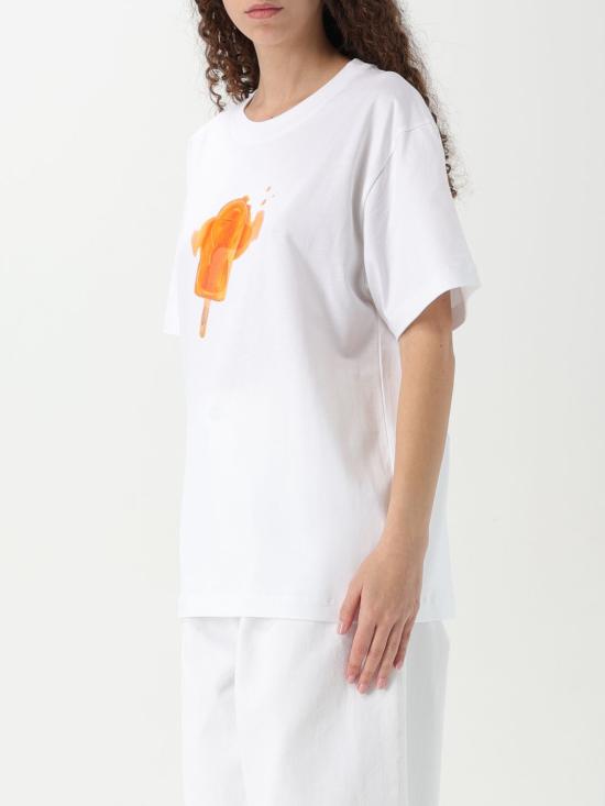 25SS 모스키노 반팔 티셔츠 07153732 1001 White - MOSCHINO