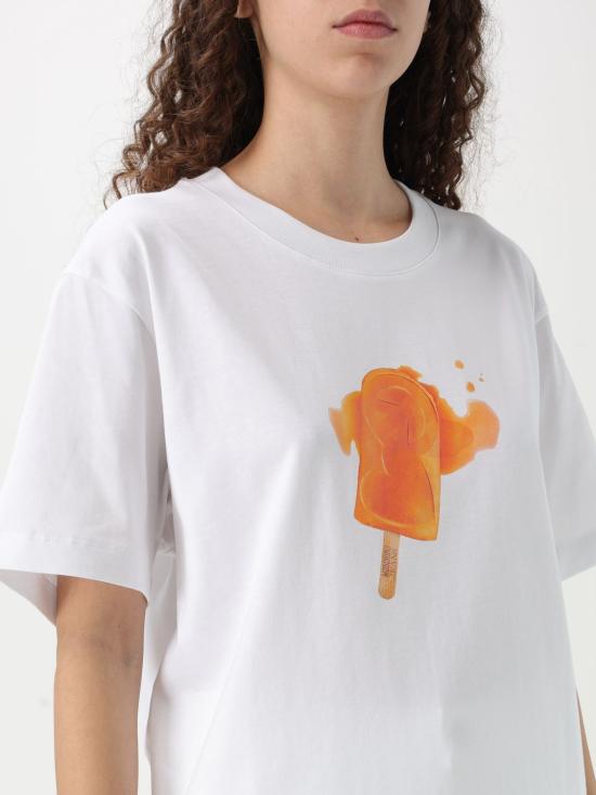 25SS 모스키노 반팔 티셔츠 07153732 1001 White - MOSCHINO