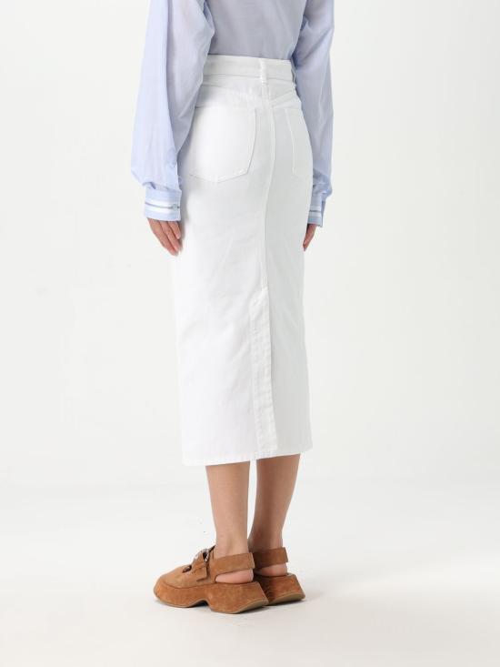 25SS 모스키노 미디 스커트 01170527 0001 White - MOSCHINO