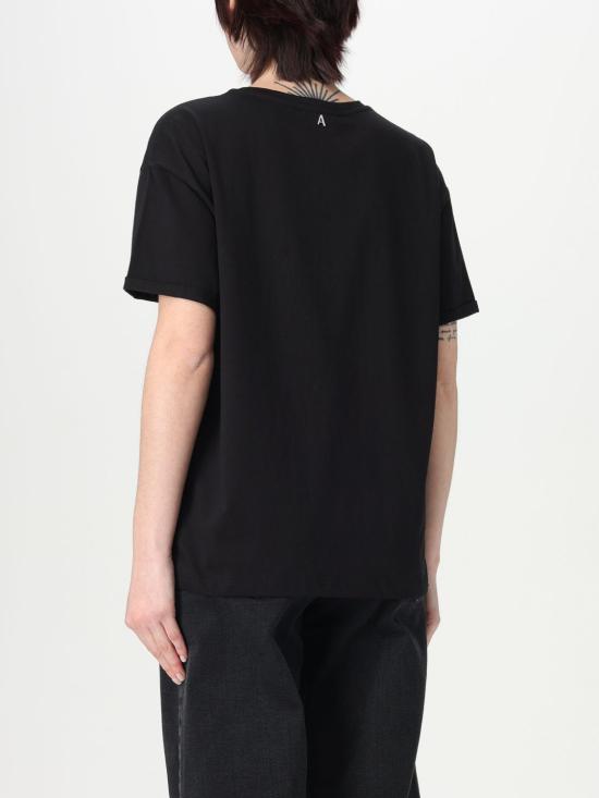 25SS 액티튜드 트윈세트 반팔 티셔츠 251AP2162 00006 Black - ACTITUDE TWINSET