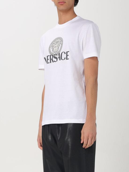 25SS 베르사체 반팔 티셔츠 10142261A10088 1W000 White - VERSACE