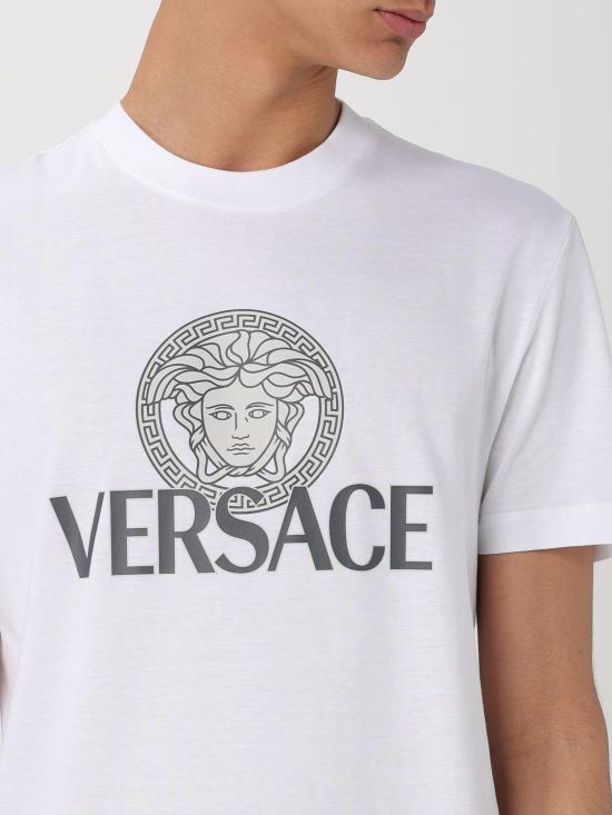 25SS 베르사체 반팔 티셔츠 10142261A10088 1W000 White - VERSACE