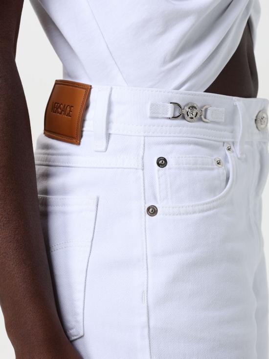 25FW 베르사체 스트레이트 팬츠 10115191A13651 1D110 White - VERSACE