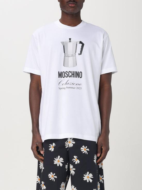 25FW 모스키노 반팔 티셔츠 07060241 1001 White