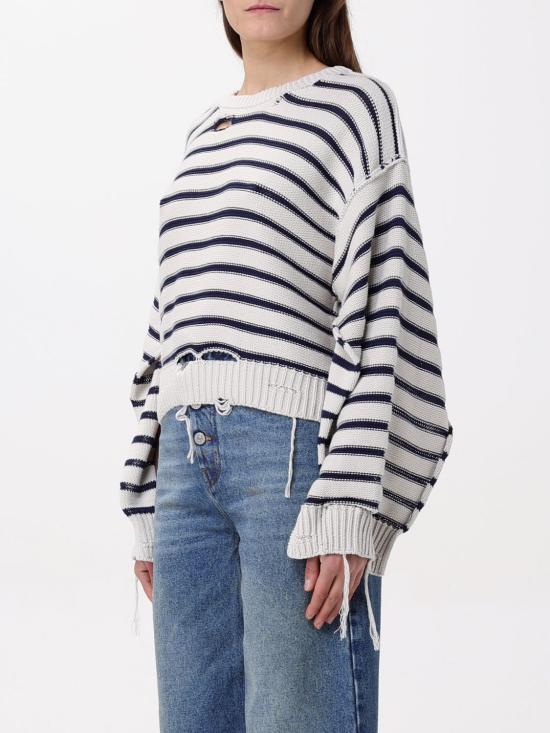 25FW MM6 메종마르지엘라 스웨터 S52DT0042M35256 101 White - MM6 MAISON MARGIELA