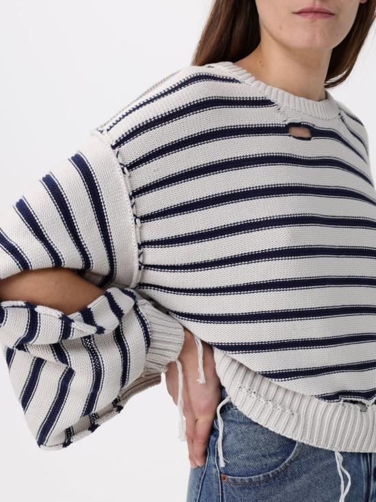 25FW MM6 메종마르지엘라 스웨터 S52DT0042M35256 101 White - MM6 MAISON MARGIELA