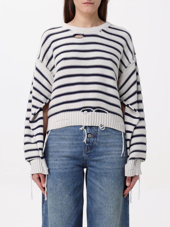 25FW MM6 메종마르지엘라 스웨터 S52DT0042M35256 101 White