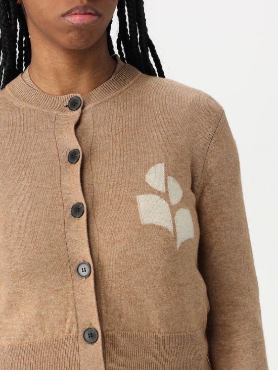 26SS 이자벨마랑에뚜왈 뉴턴 코튼 가디건 CA0040FAA1X05E 50CM Camel - ISABEL MARANT ETOILE