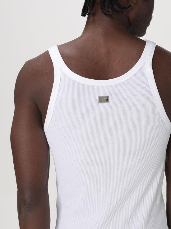 25SS 돌체앤가바나 민소매 티셔츠 G8PA8TG7O6R W0800 White - DOLCE & GABBANA