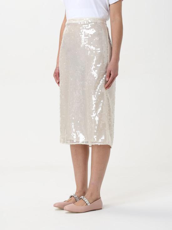 25SS 스텔라 맥카트니 미디 스커트 6301343FJ301 9200 Yellow Cream - STELLA MCCARTNEY