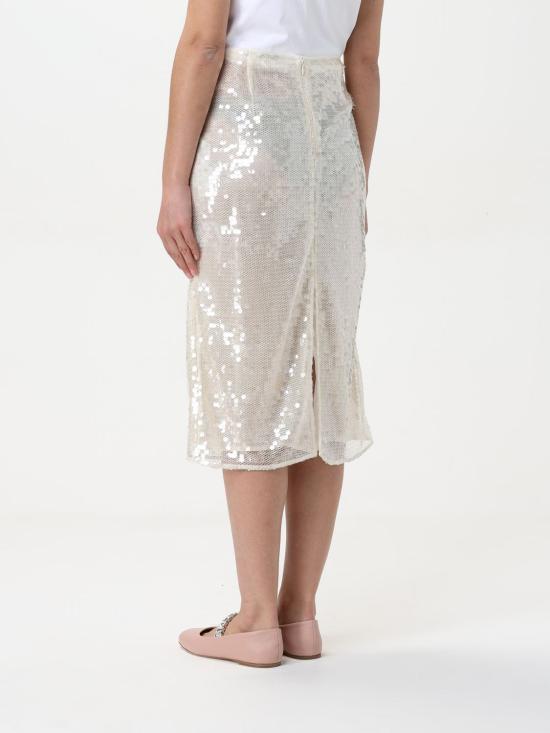 25SS 스텔라 맥카트니 미디 스커트 6301343FJ301 9200 Yellow Cream - STELLA MCCARTNEY