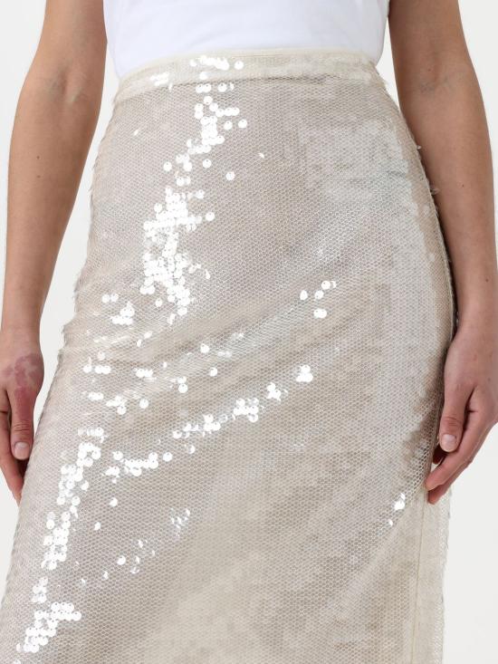 25SS 스텔라 맥카트니 미디 스커트 6301343FJ301 9200 Yellow Cream - STELLA MCCARTNEY