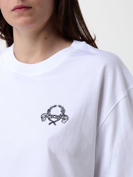 25SS 모스키노 반팔 티셔츠 07100541 2001 White - MOSCHINO