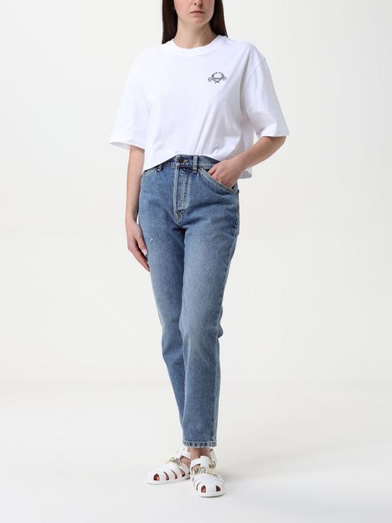 25SS 모스키노 반팔 티셔츠 07100541 2001 White - MOSCHINO