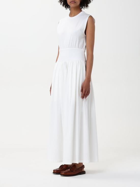 25SS 토템 롱 원피스 242WRD1783FB0093 059 White - TOTEME