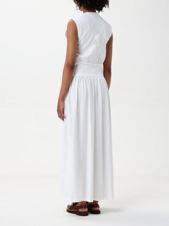 25SS 토템 롱 원피스 242WRD1783FB0093 059 White - TOTEME