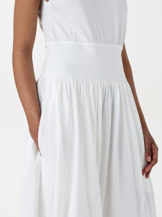 25SS 토템 롱 원피스 242WRD1783FB0093 059 White - TOTEME