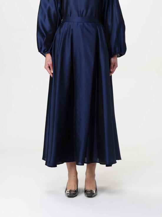 25SS 엠포리오 아르마니 롱 스커트 EW001431AF16041 UB096 Blue