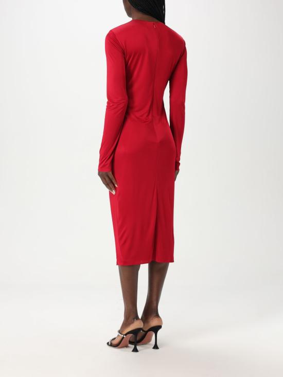 25FW 베르사체 미디 원피스 10184751A12497 1RB30 Red - VERSACE