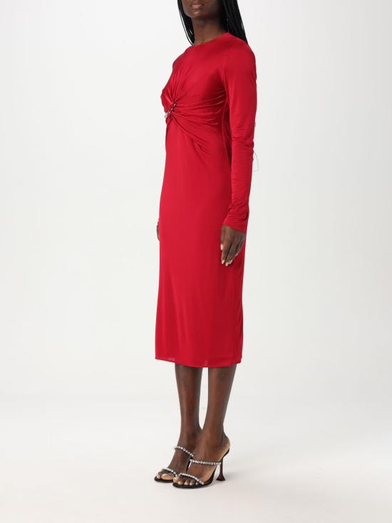 25FW 베르사체 미디 원피스 10184751A12497 1RB30 Red - VERSACE