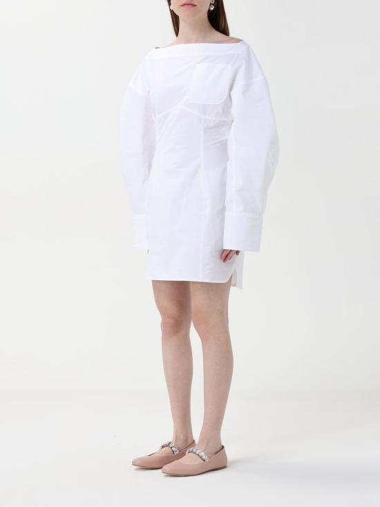 25FW 자크뮈스 미디 원피스 243DR1991520 100 White - JACQUEMUS