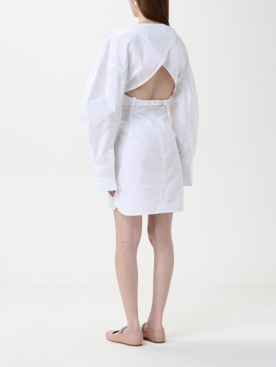 25FW 자크뮈스 미디 원피스 243DR1991520 100 White - JACQUEMUS