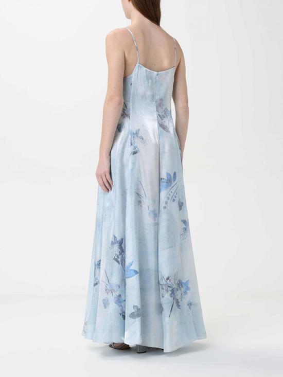 25FW 엠포리오 아르마니 롱 원피스 EW001535TE13523 P1007 Sky Blue - EMPORIO ARMANI