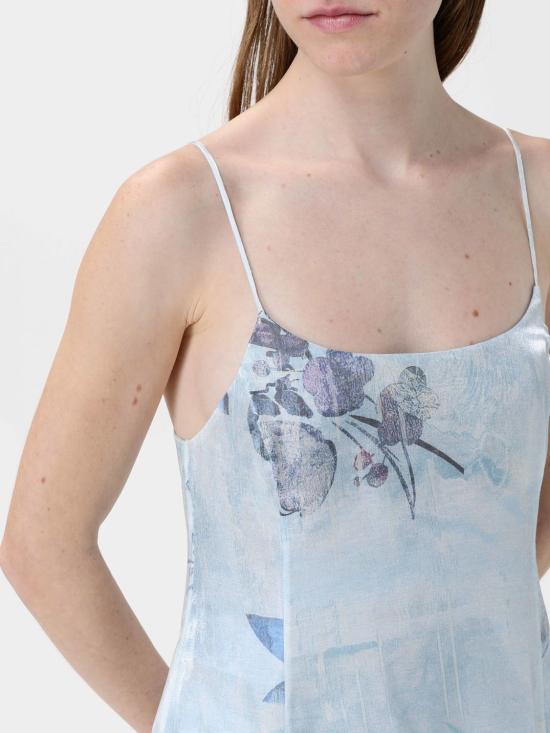 25FW 엠포리오 아르마니 롱 원피스 EW001535TE13523 P1007 Sky Blue - EMPORIO ARMANI