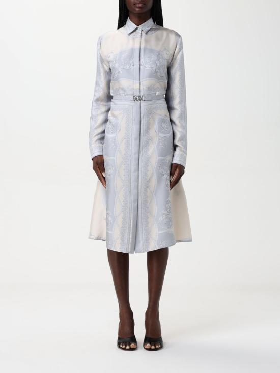 25FW 베르사체 미디 원피스 10186221A13359 5E450 Champagne