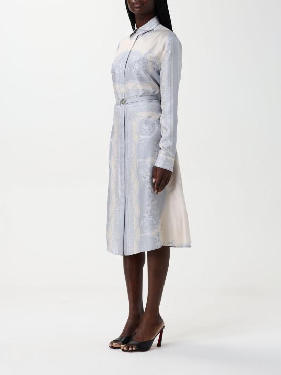 25FW 베르사체 미디 원피스 10186221A13359 5E450 Champagne - VERSACE