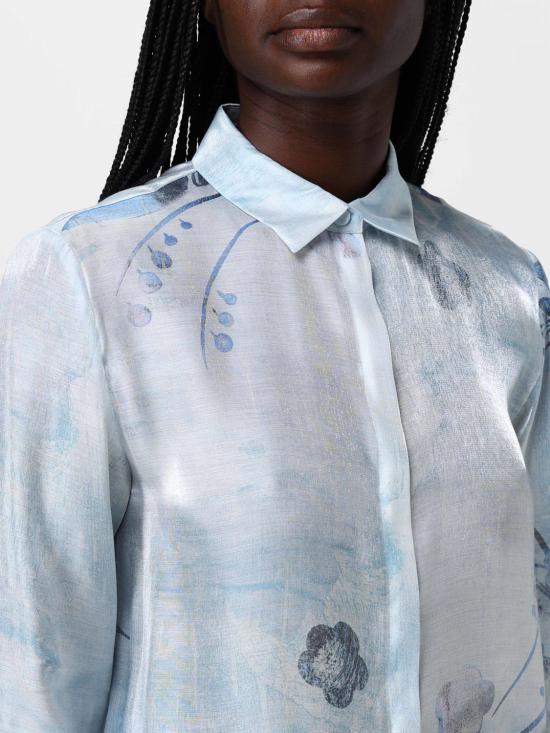 25SS 엠포리오 아르마니 블라우스 EW002140TE13523 P1007 Sky Blue - EMPORIO ARMANI