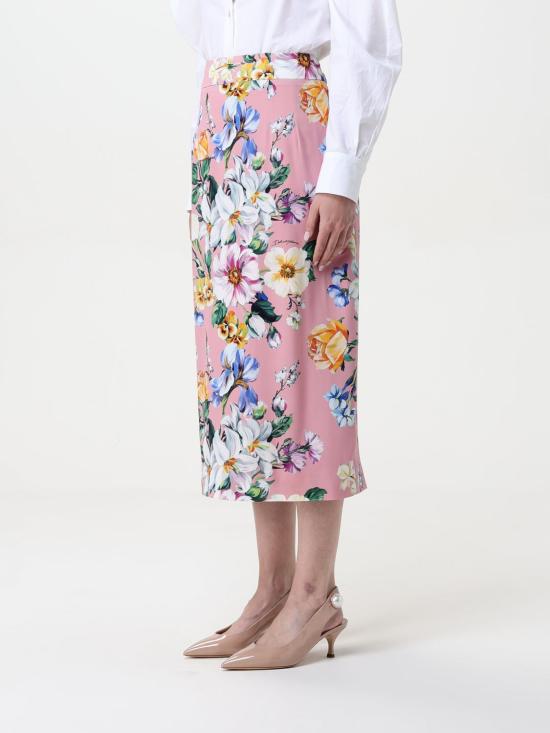 25SS 돌체앤가바나 미디 스커트 F4CS8TFSA7G HF5JC Pink - DOLCE & GABBANA