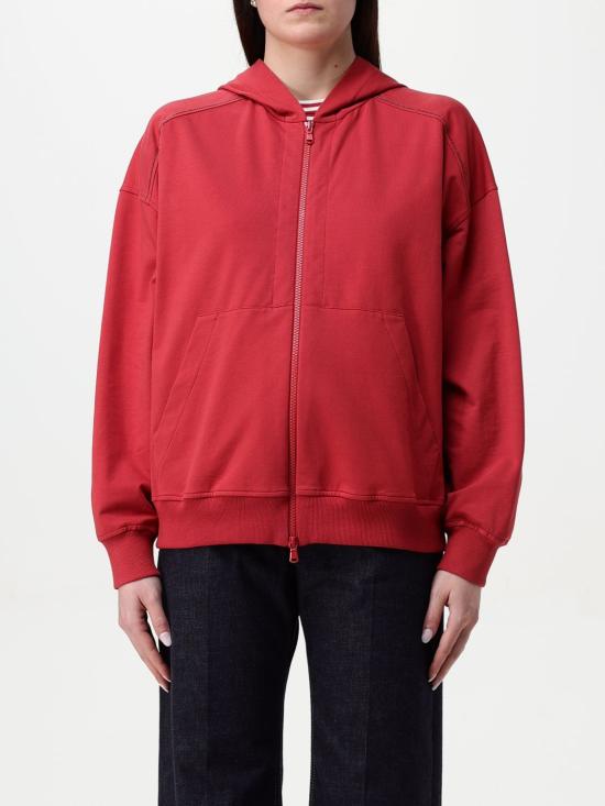 25FW 브루넬로 쿠치넬리 집업 스웨트셔츠 MH827FB706 C7901 Red