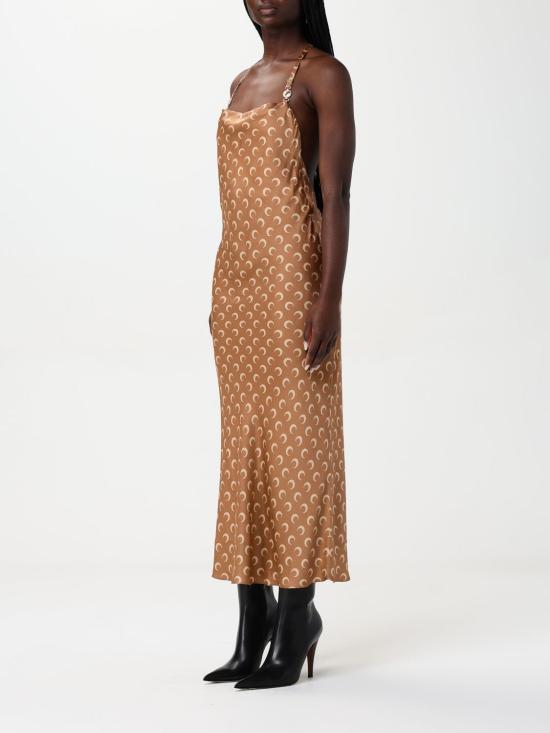 25SS 마린세르 롱 원피스 WDR302BCWOV0060 BG70 Brown - MARINE SERRE