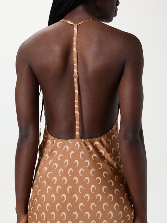 25SS 마린세르 롱 원피스 WDR302BCWOV0060 BG70 Brown - MARINE SERRE